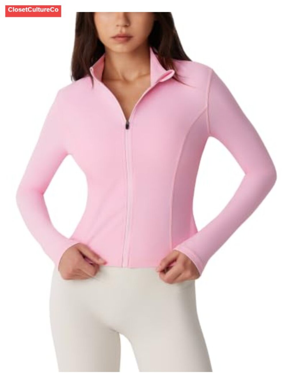 Essentials Womens Cropped Full Zip Athletic Workout Jacket Nylon Spandex